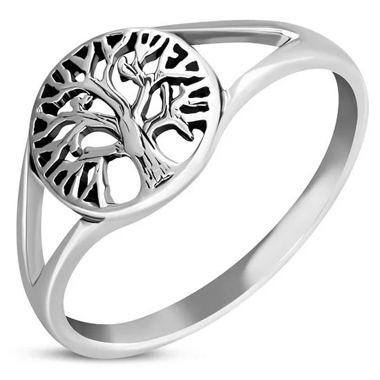 Tree of Life Plain Silver Ring