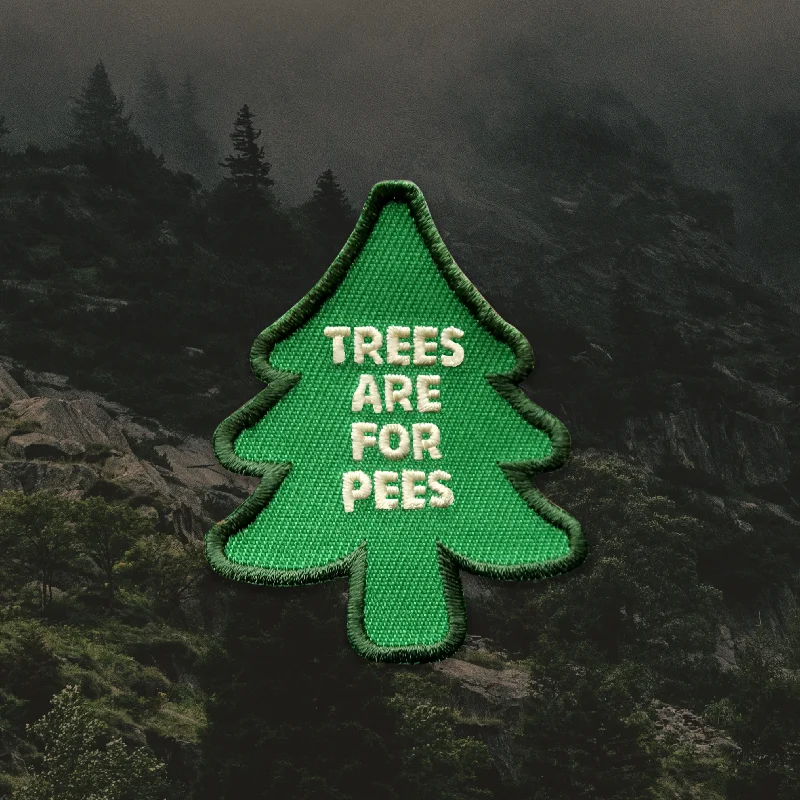 Trees are for Pees Iron-On Patch for Dogs