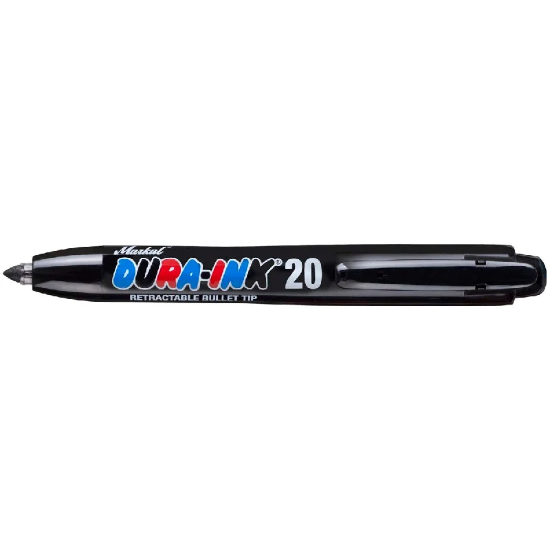 DURA-INK® 20 Retractable Permanent Ink Marker, Black