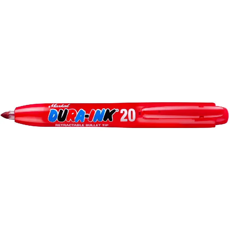 DURA-INK® 20 Retractable Permanent Ink Marker, Red