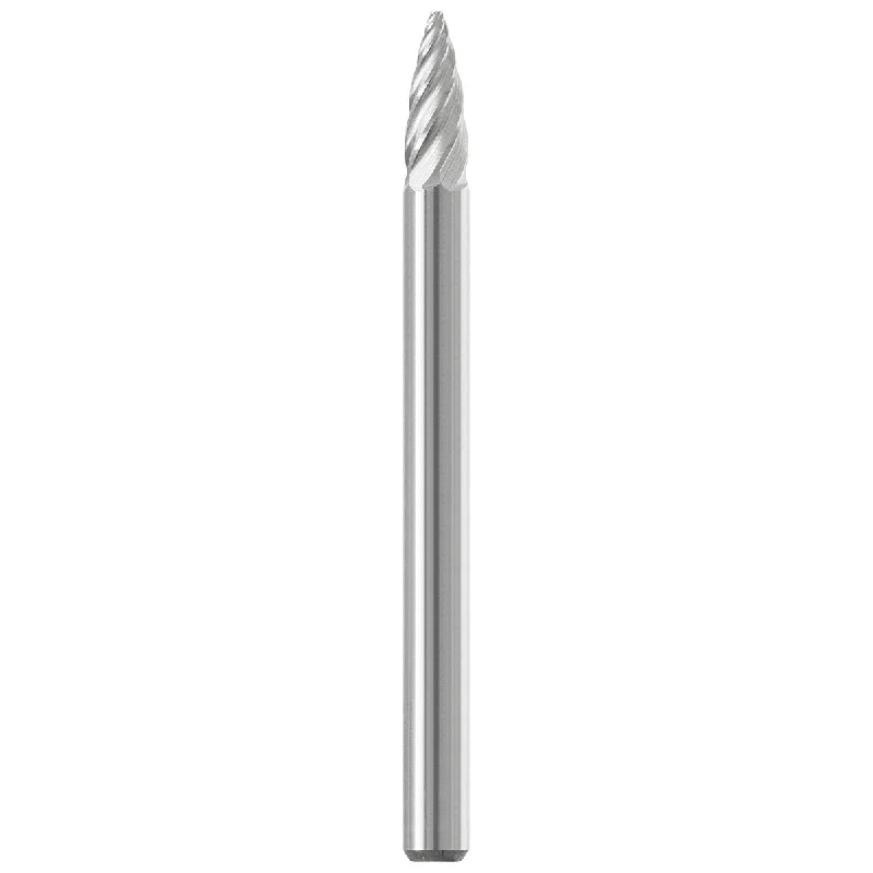 Carbide Bur - Tree Shape (Pointed), INOX Cut 1/8" x 1/4" x 1/8" Shank - SG-41