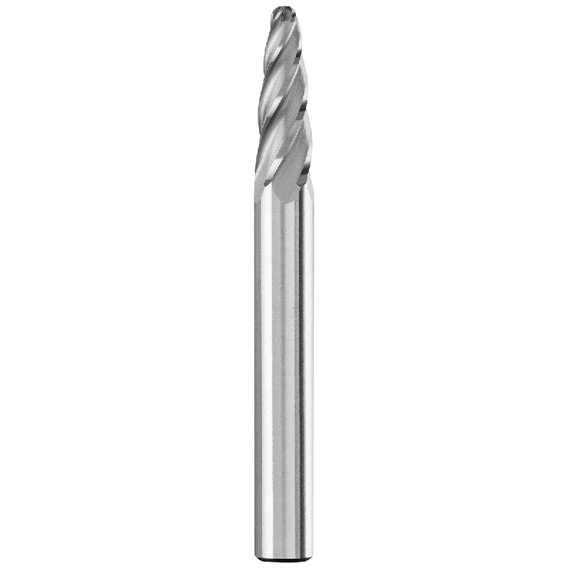 Carbide Bur - Tree Shape, ALU Cut 1/4" x 5/8" x 1/4" Shank - SF-1