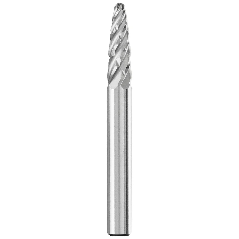 Carbide Bur - Tree Shape, STEEL Cut 1/4" x 5/8" x 1/4" Shank - SF-1