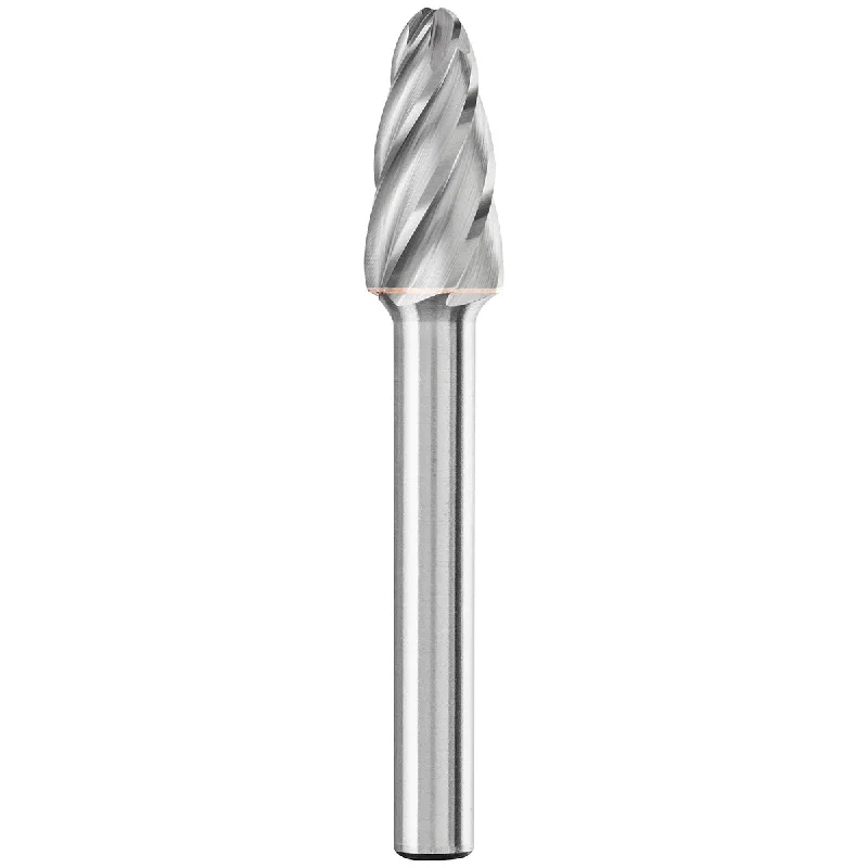 Carbide Bur - Tree Shape, ALU Cut 3/8" x 3/4" x 1/4" Shank - SF-3