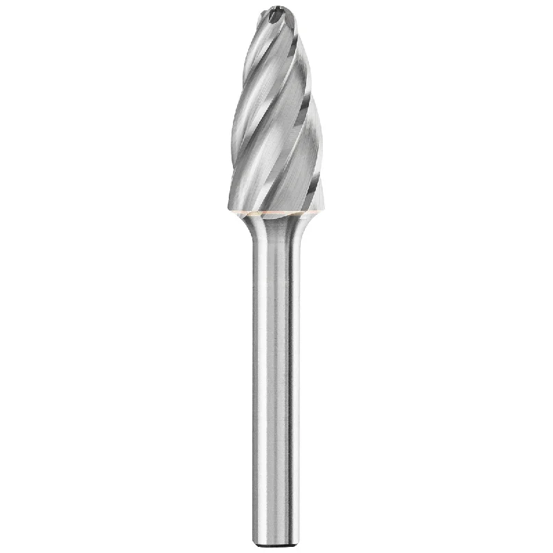 Carbide Bur - Tree Shape, ALU Cut 1/2" x 1" x 1/4" Shank - SF-5