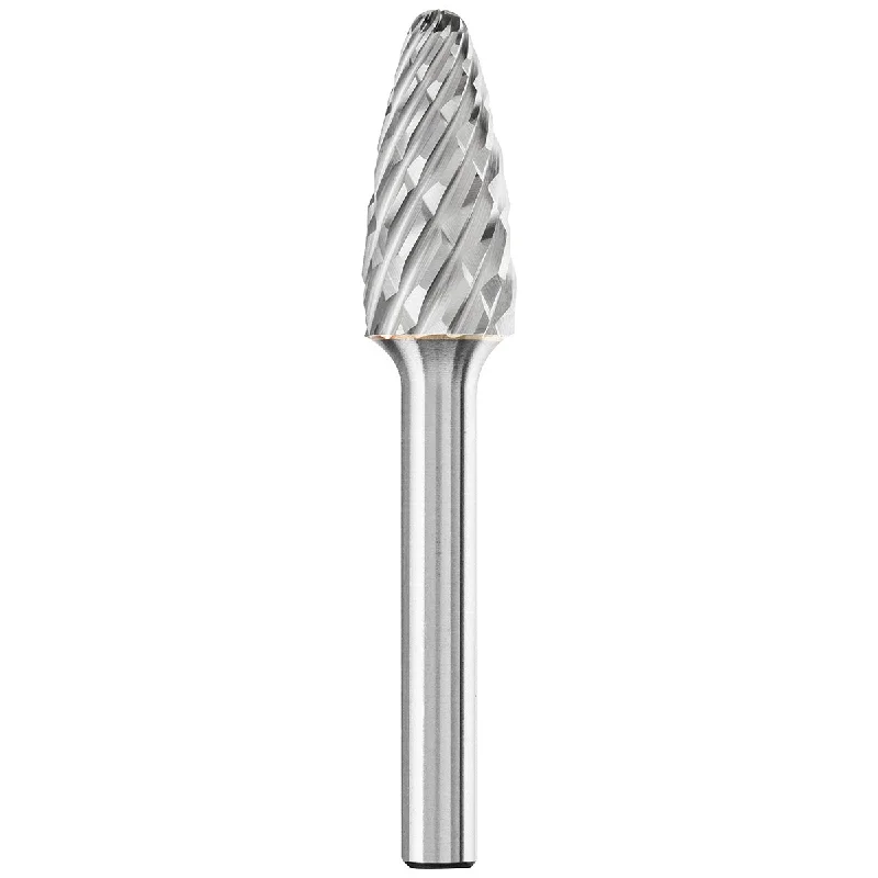 Carbide Bur - Tree Shape, CAST Cut 1/2" x 1" x 1/4" Shank - SF-5