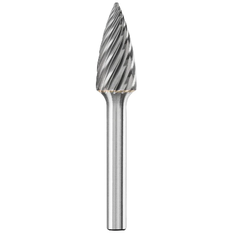 Carbide Bur - Tree Shape (Pointed), INOX Cut 1/2" x 1" x 1/4" Shank - SG-5