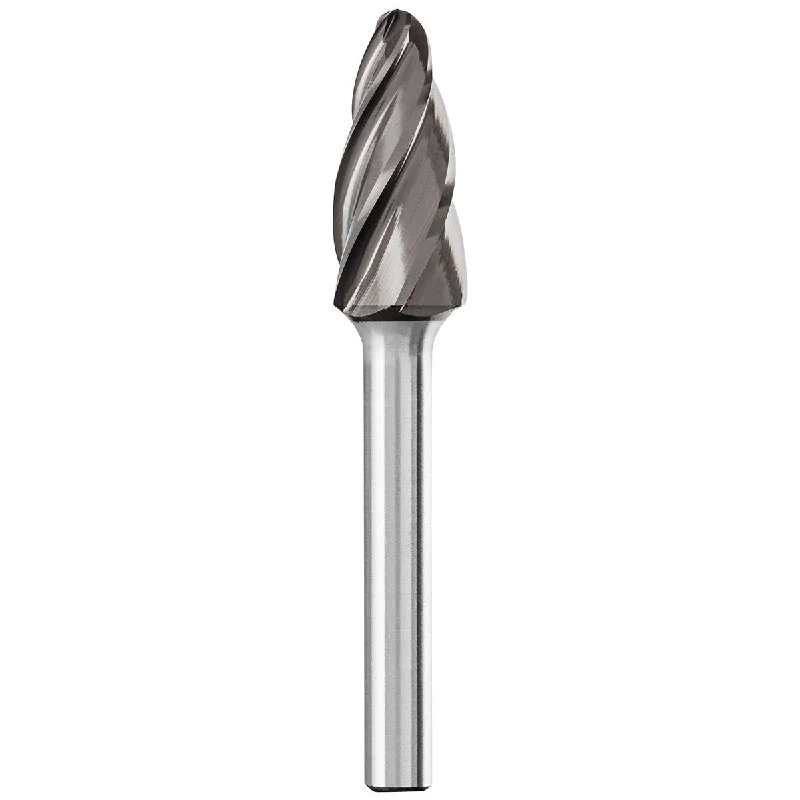 HICOAT TC Bur - Tree Shape, ALU Cut 1/2" x 1" x 1/4" Shank - SF-5, HC-NFE Coating