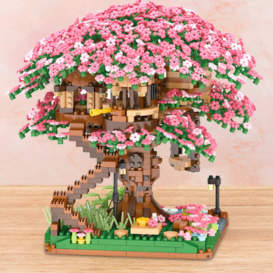 Sakura Cherry Blossom Tree House Nano Building Set