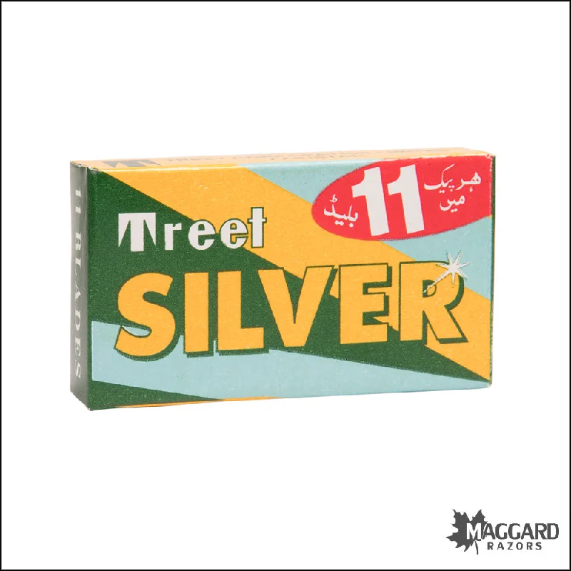 Treet Silver Double Edge Razor Blades, 11 Blades