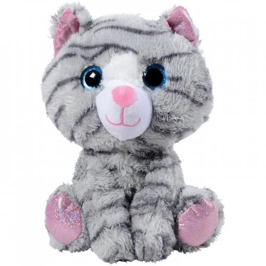 Glitter Eyes Striped Cat Plush Toy