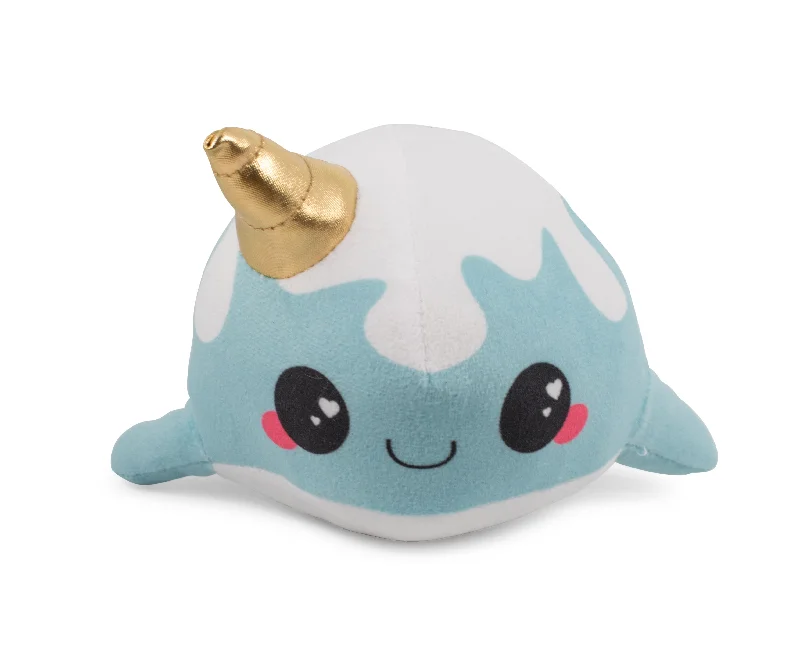 Glitter Galaxy 6-Inch Cute Ice Cream Cone Horn Blue Narwhal Collectible Plush