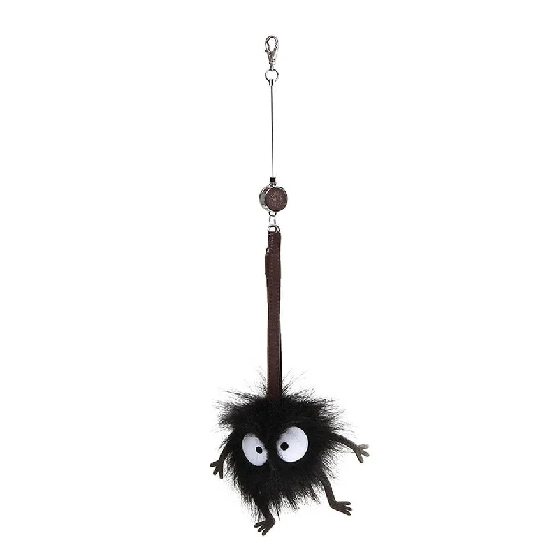 Spirited Away Soot Sprite 3.5" Retractable Plush Key Holder