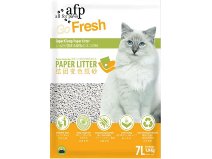 Afb Paper Cat Litter 1.9Kgs  (Water Turns Blue) 7L