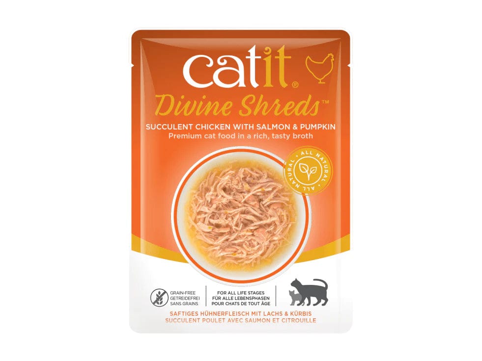 Catit divine shred, chicken with salmon & pumpkin 75 G