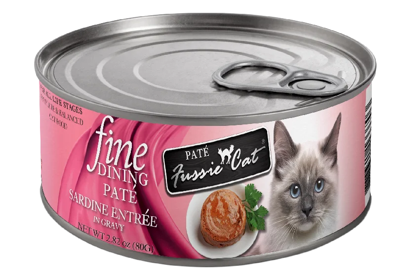 Fussie Cat Fine Dining Pate Sardine Entree Wet Cat Food, 2.82oz