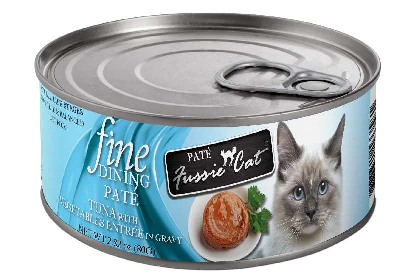 Fussie Cat Fine Dining Pate Tuna with Vegetables Entrée Wet Cat Food, 2.82oz