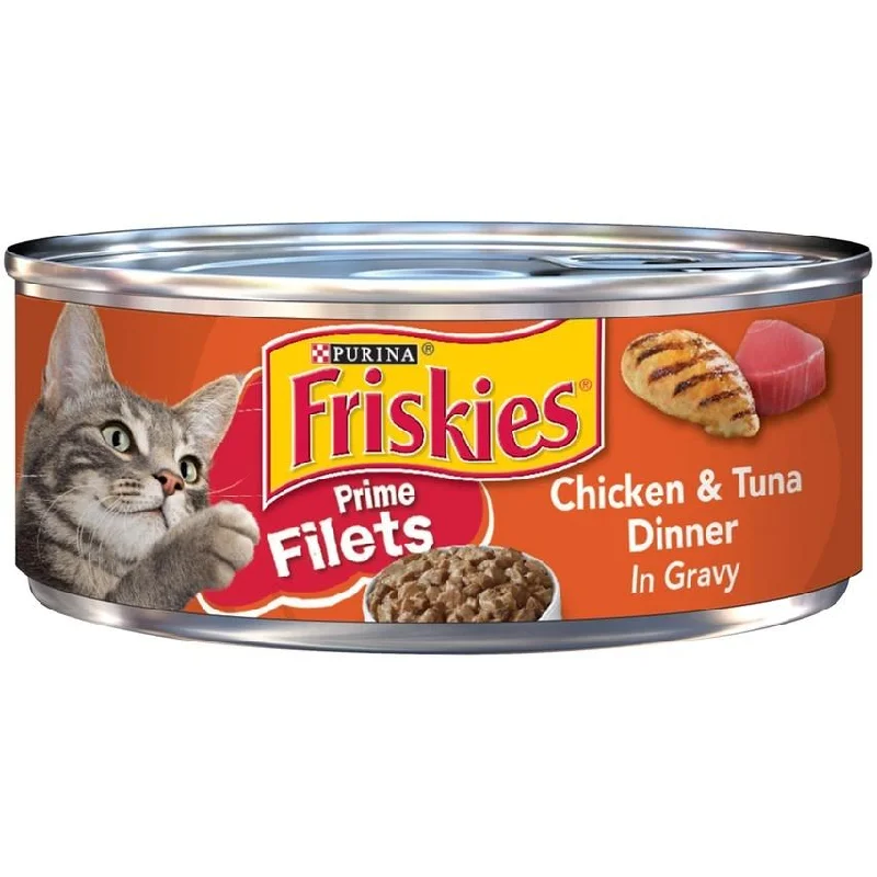 Friskies Prime Filets Chicken & Tuna Dinner in Gravy Canned Cat Food