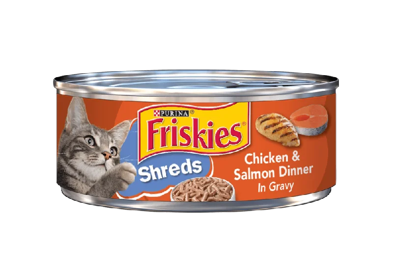 Friskies Savory Shreds Chicken And Salmon Dinner In Gravy Canned Cat Food