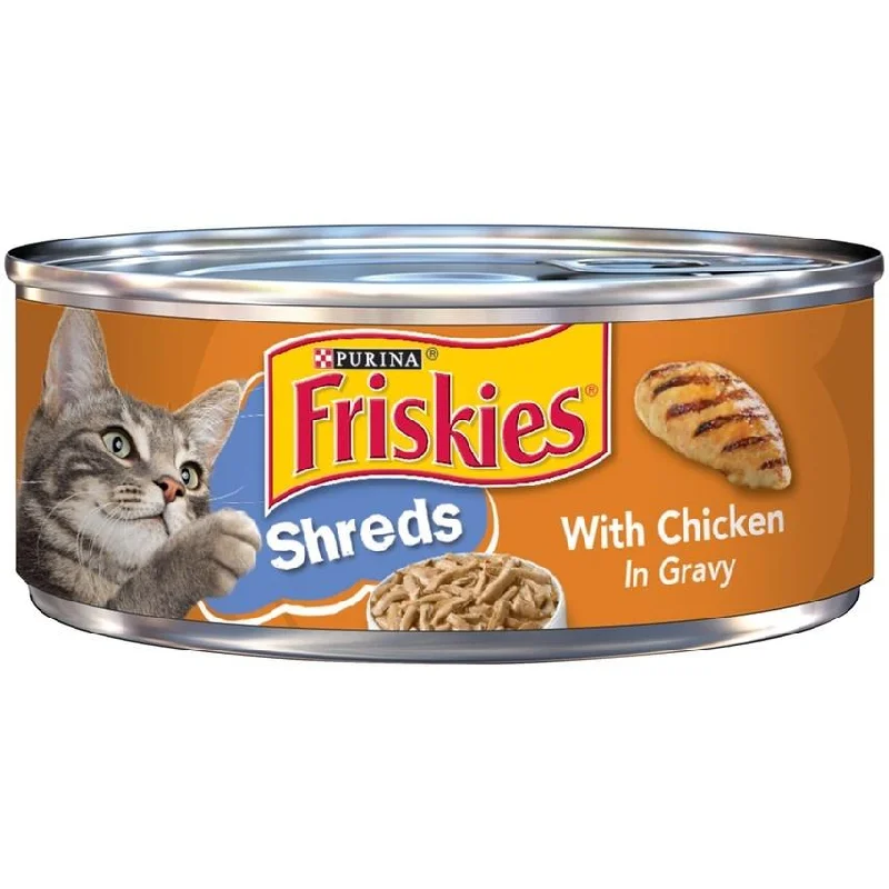 Friskies Savory Shreds with Chicken in Gravy Canned Cat Food