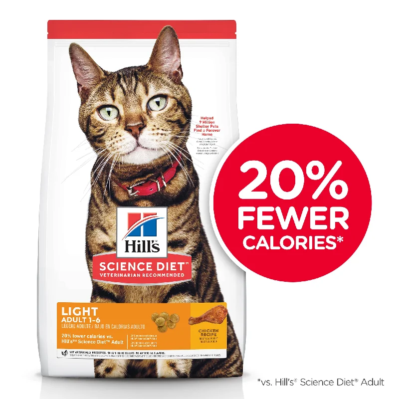 Hill's Science Diet Adult Light Chicken Recipe Dry Cat Food, 4 lb bag