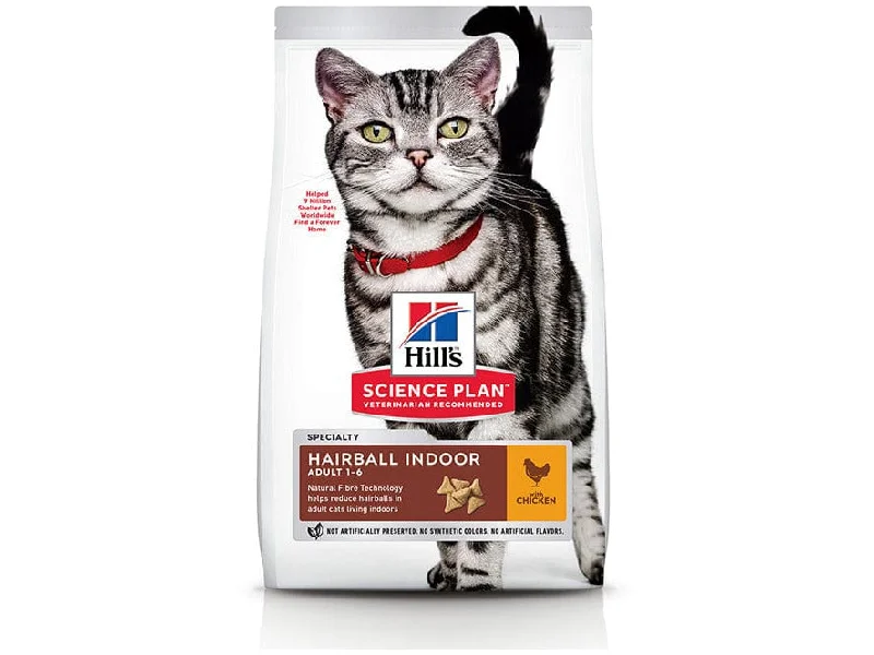 Hills Science Plan Hairball Indoor Cat Food with Chicken 1.5kg