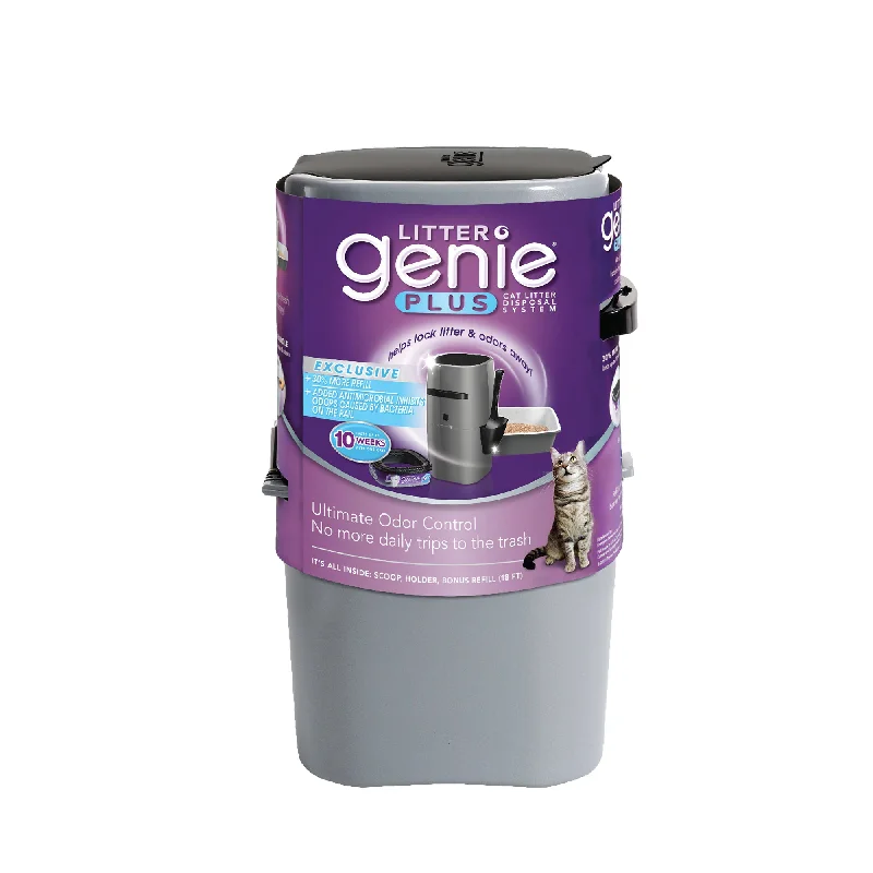 Litter Genie Plus Cat Litter Waste Disposal System, Silver