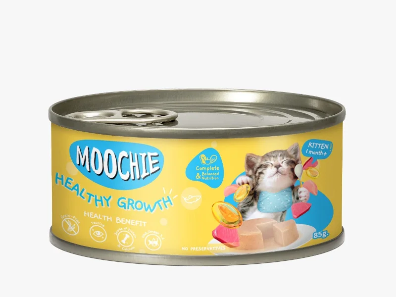 Moochie Kitten Mousse Tuna & Chicken Recipe Pate (Healthy Growth) 85G. Can