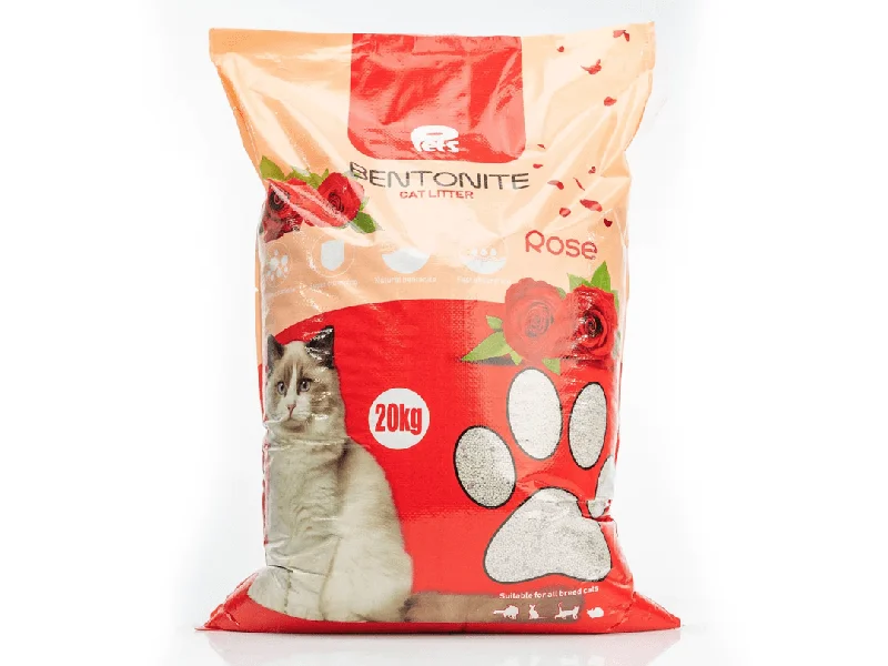 Pets Bentonite Cat Litter with Rose Scent 20kg