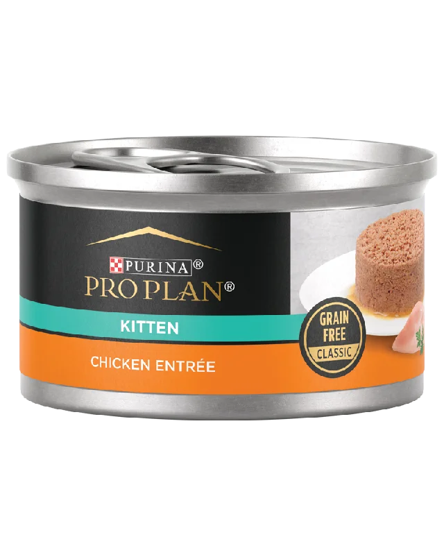 Purina Pro Plan Grain-Free Pate Chicken Entree Pull-Top Can Wet Kitten Food