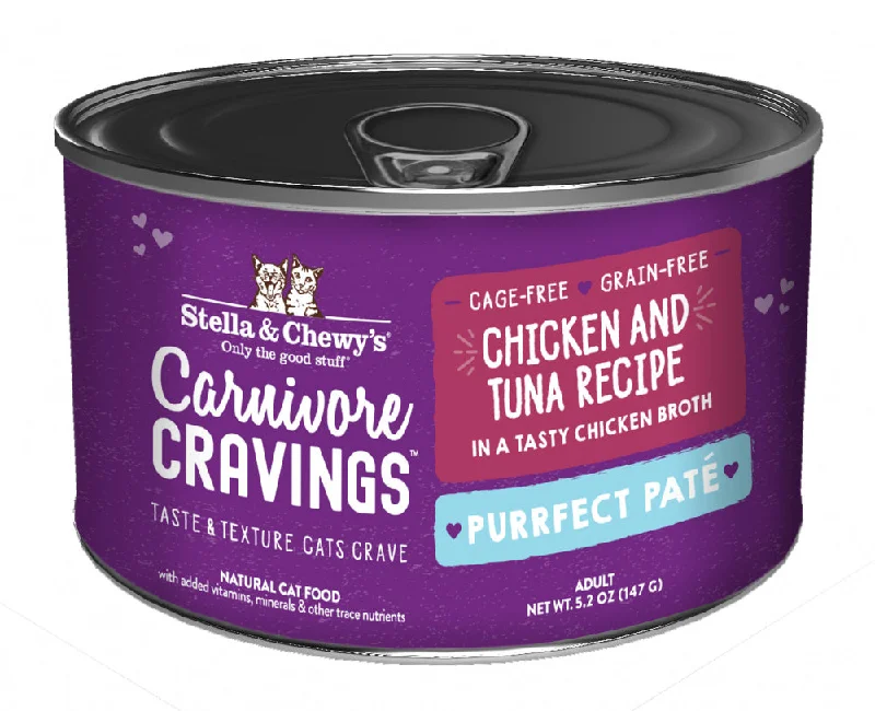 Stella & Chewy's Carnivore Cravings Purrfect Pate Chicken & Tuna Pate Recipe in Broth Wet Cat Food