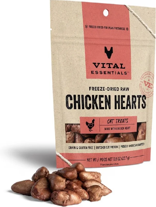 Vital Essentials Freeze-Dried Raw Chicken Hearts Cat Treats