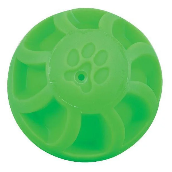 4 Inch Green Swirl Ball Dog Toy