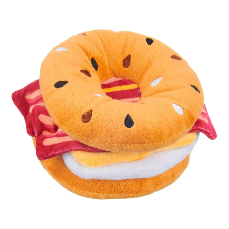 BARK Barkin Egg & Cheese Dog Toy, Multi-Color - Barkfest in Bed