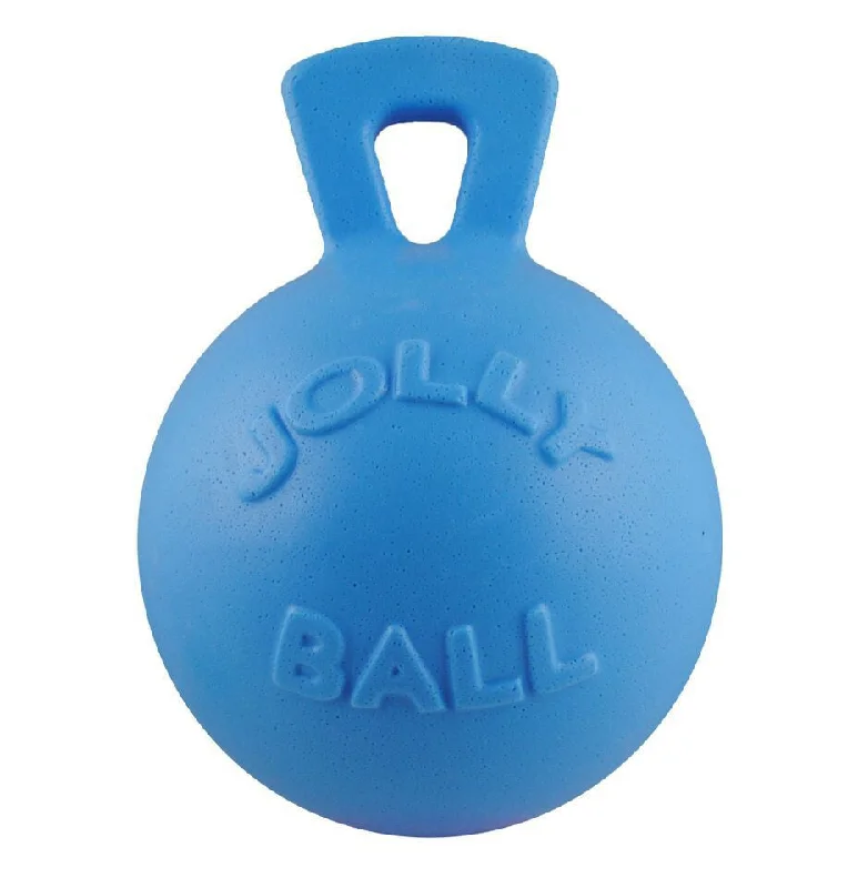 Blueberry Tug n Toss Jolly Ball with Handle 6"