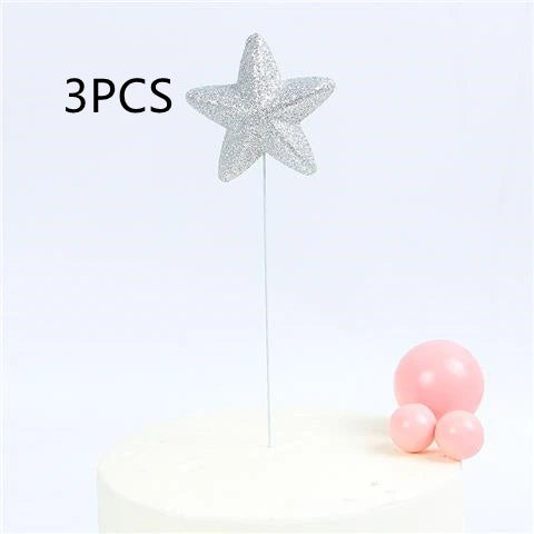 Silver Star + Pink Balls