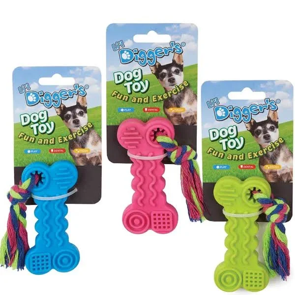 Digger's TPR Bone And Rope Toys