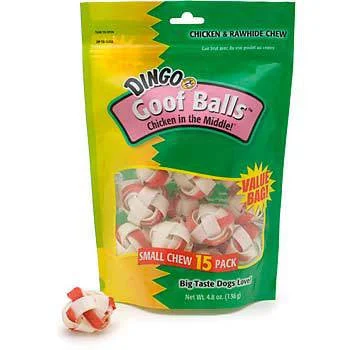 Dingo Goof Balls Chicken Dog Treats 15 Pack