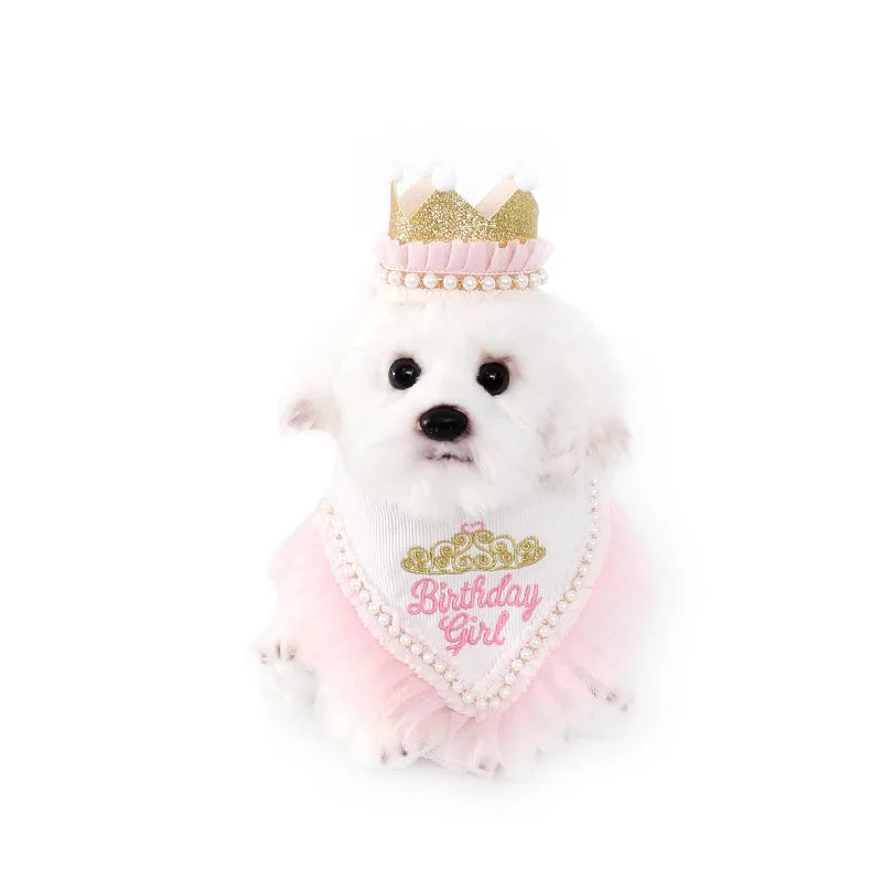 Dog "Birthday Girl" Crown Set