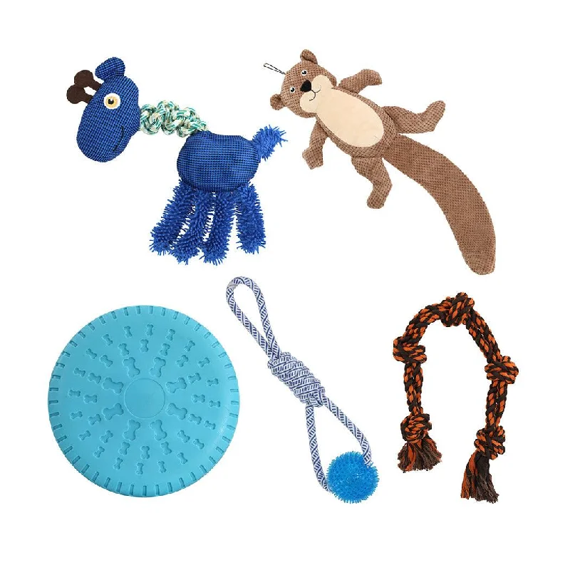 Pet Rope Plush Toy Teething 5pcs Value Pack