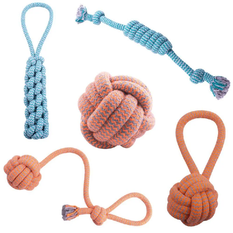 AllPetSolutions Rope Dog Toy, 5 Pack Bundle