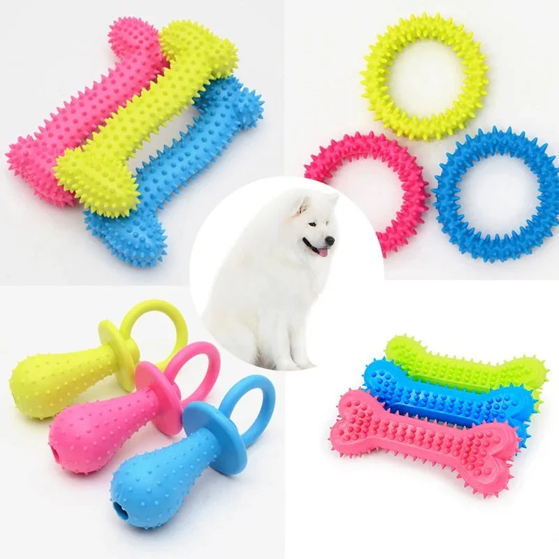 Durable Rubber Chew Toy for Small Dogs & Puppies