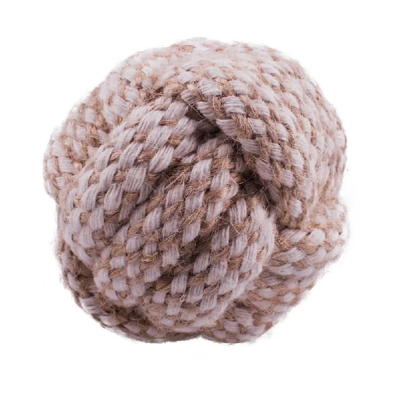 AllPetSolutions Natural Hemp Rope Ball Dog Toy