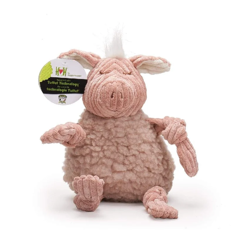 HuggleHounds HuggleFleece FlufferKnottie Penelope the Pig Toy for Dogs