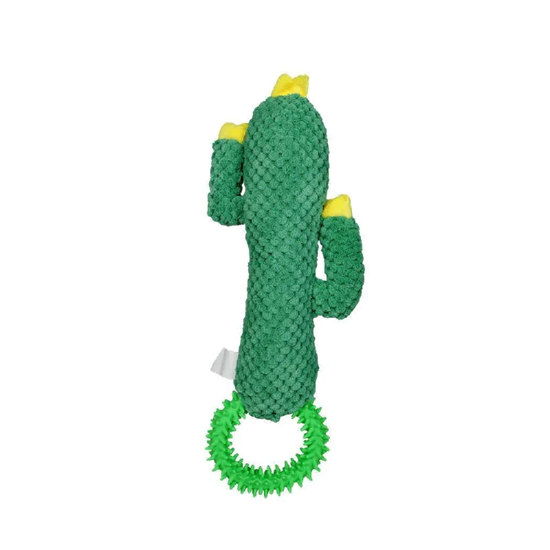 PaWz Green Ring Cactus Dog Toy