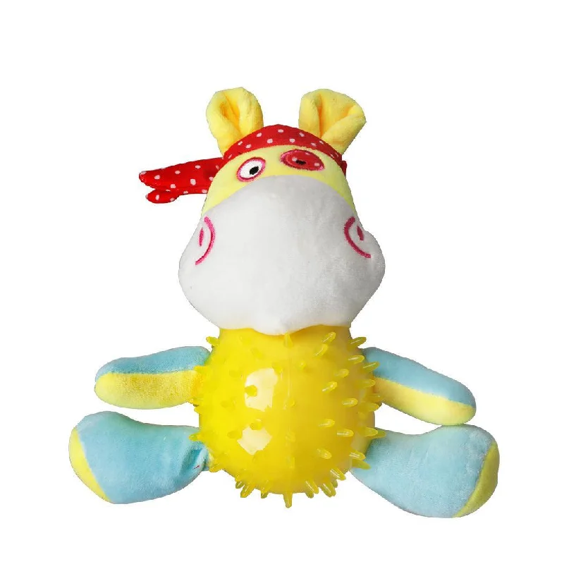 PaWz Yellow Hippo Dog Toy