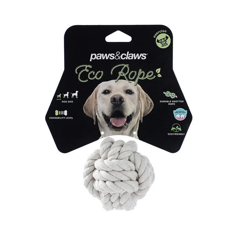 Eco Rope Dog Toy Knotted Ball, 7.5cm