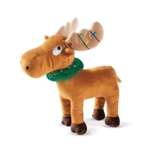 PetShop by Fringe Studio Merry Chrismoose Plush Holiday Dog Toy