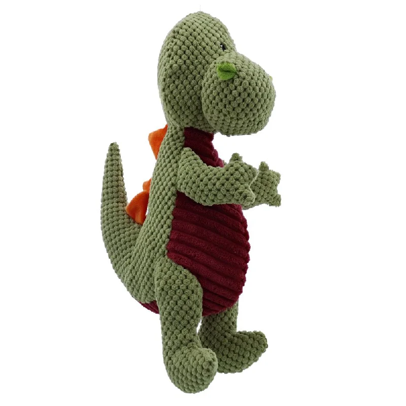 Play 365 Dog Toys Jurassic Cord Crew T-Rex Green Large