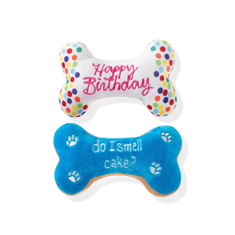 Petshop Birthday Bone Plush Dog Toy